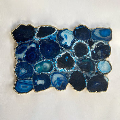 Large Blue Agate Cheese Platter/Tray/Personalised Momentos/Sign Boards 10"x15"
