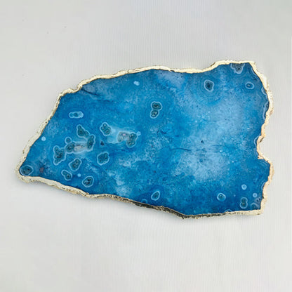 Large Blue Agate Cheese Platter/Tray/Personalised Momentos/Sign Boards