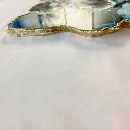 Large Blue Agate Cheese Platter/Tray/Personalised Momentos/Sign Boards 10"x15"