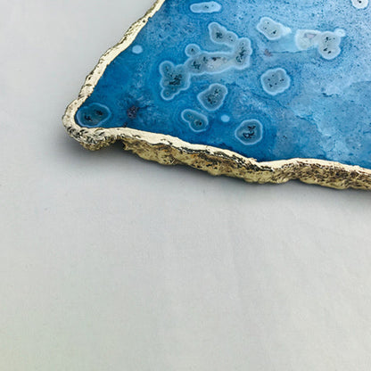 Large Blue Agate Cheese Platter/Tray/Personalised Momentos/Sign Boards