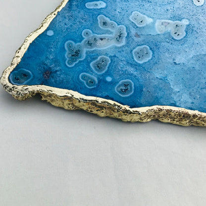 Large Blue Agate Cheese Platter/Tray/Personalised Momentos/Sign Boards