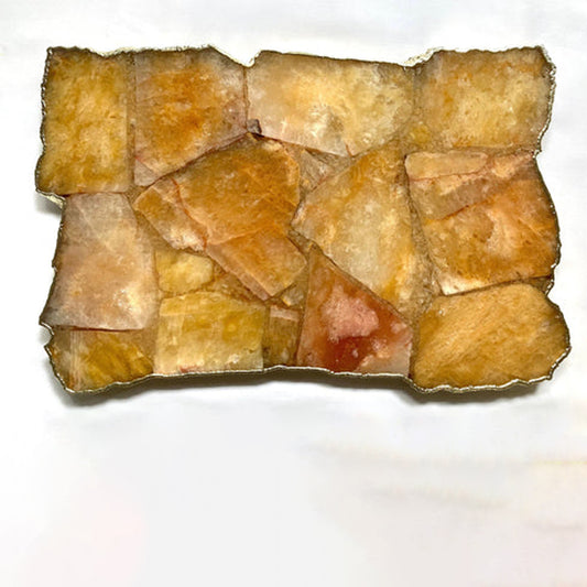 Large Golden Brown Agate Cheese Platter/Tray/Personalised Momentos/Sign Boards 10"x15"