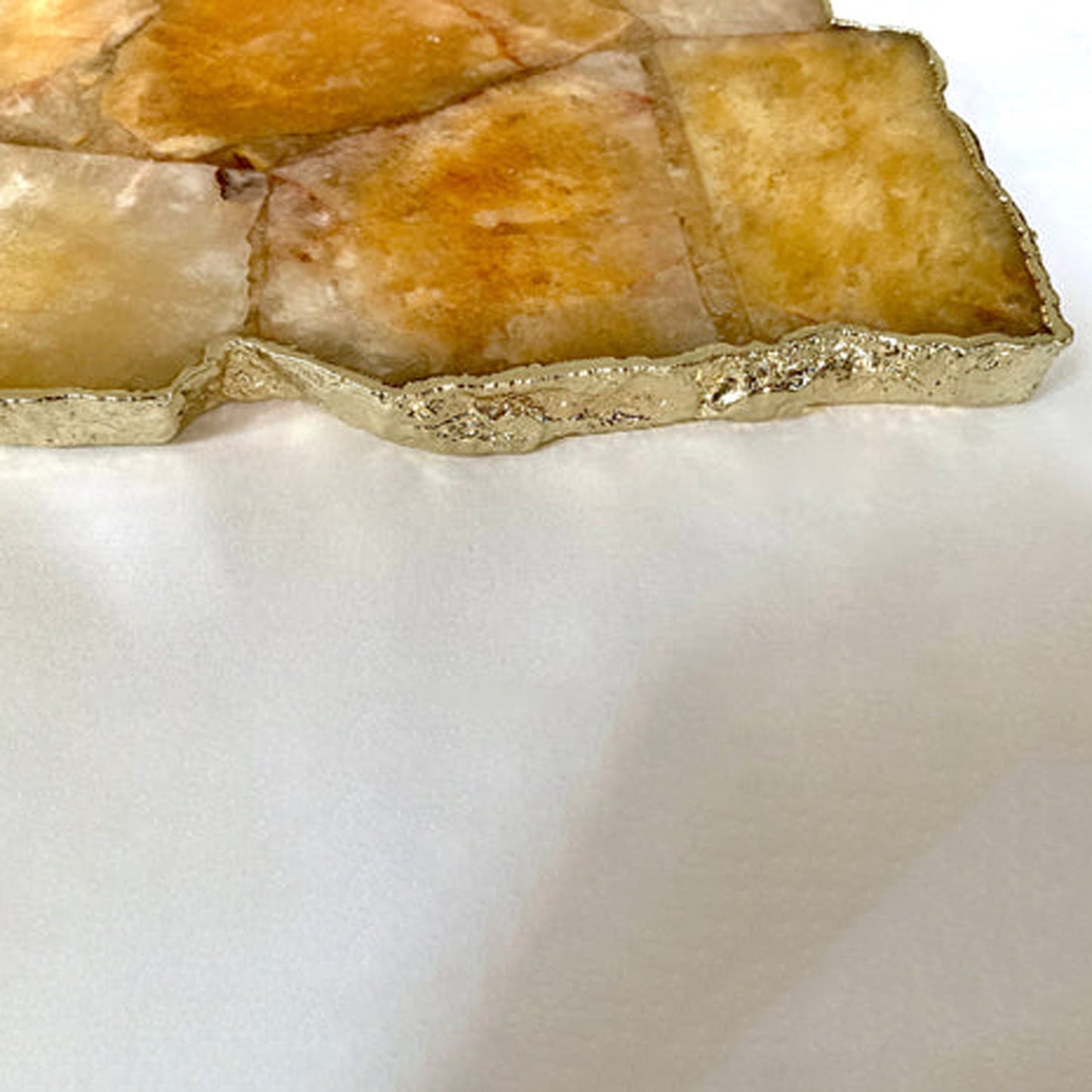 Large Golden Brown Agate Cheese Platter/Tray/Personalised Momentos/Sign Boards 10"x15"