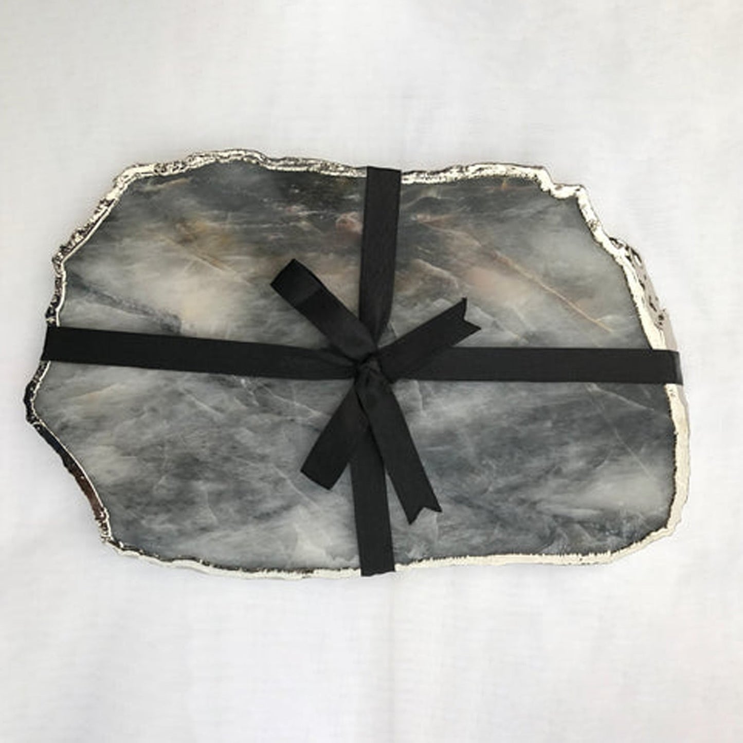 Large Grey Agate Quartz Cheese Platter/Tray/Personalised Momentos/Sign Boards