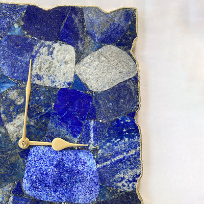 Large Lapis Lazuli Wall Clock/Personalised Momento/10"x15"