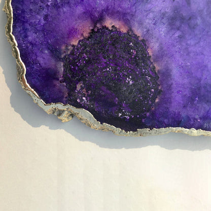 Large Purple Blue Galaxy Agate Cheese Platter/Tray/Personalised Momentos/Sign Boards