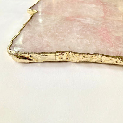 Large Rose Quartz Agate Cheese Platter/Tray/Personalised Momentos/Sign Boards 10"x15"