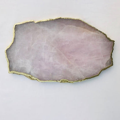 Large Rose Quartz Agate Cheese Platter/Tray/Personalised Momentos/Sign Boards
