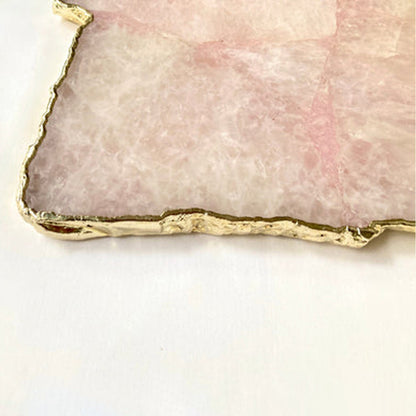 Large Rose Quartz Agate Cheese Platter/Tray/Personalised Momentos/Sign Boards 10"x15"