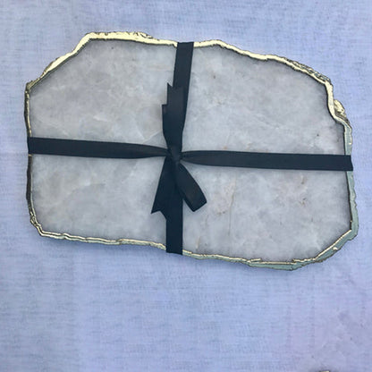 Large White Agate Cheese Platter/Tray/Personalised Momentos/Sign Boards