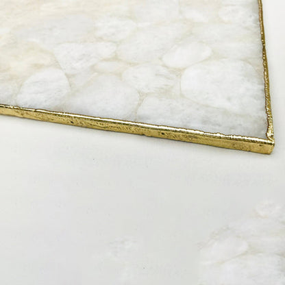 Large White Crystal Agate Cheese Platter/Tray/Personalised Momentos/Sign Boards