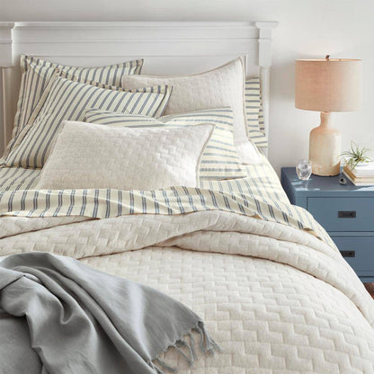 Diamond stitch -Linen Cotton Quilt Sets