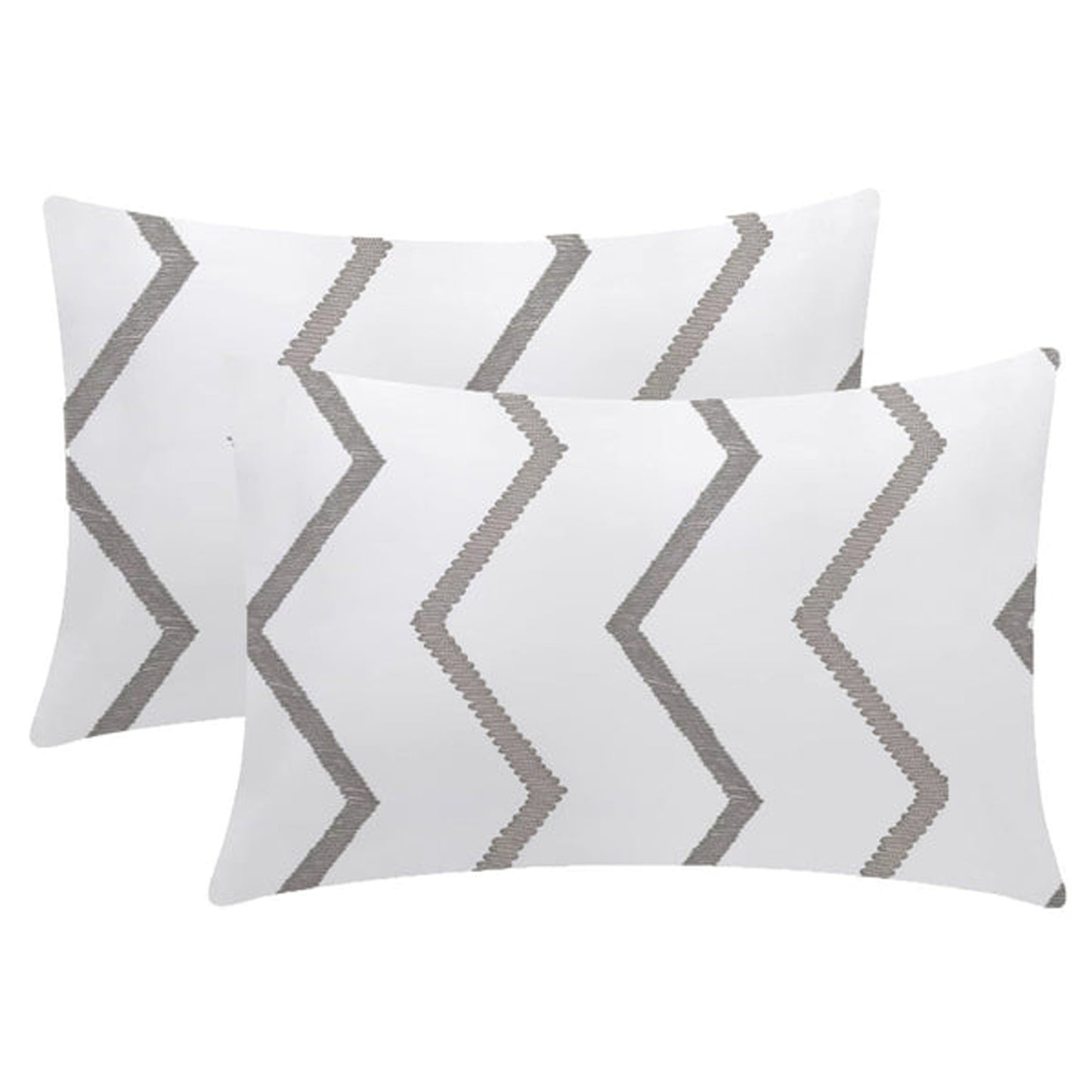 Livia  - Set of 4 Pieces | Cotton Linen Fabric | Crewel Embroidered | Pillow/Cushion Cover Set | With or Without Insert