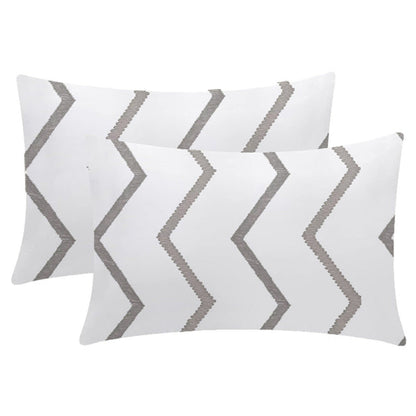 Livia  - Set of 4 Pieces | Cotton Linen Fabric | Crewel Embroidered | Pillow/Cushion Cover Set | With or Without Insert
