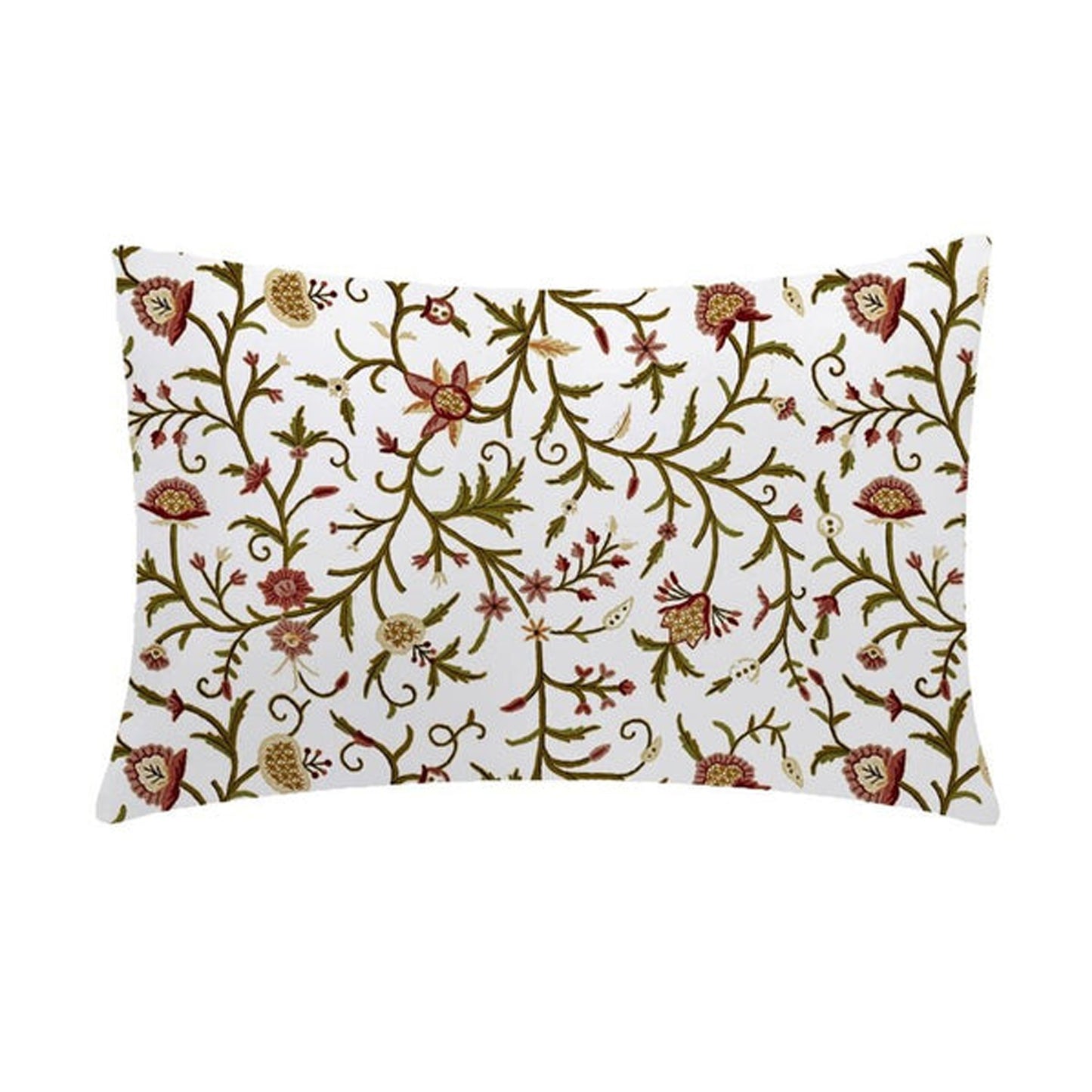 Maia - Set of 4 Pieces | Cotton Linen Fabric | Crewel Embroidered | Pillow/Cushion Cover Set | With or Without Insert