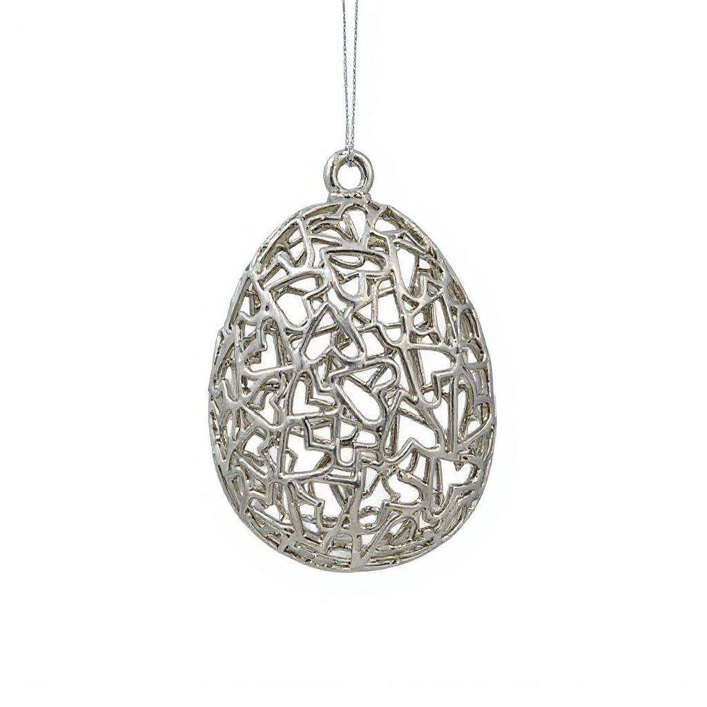 Silver Christmas Ornaments – Metallic Holiday Baubles (Set 2)