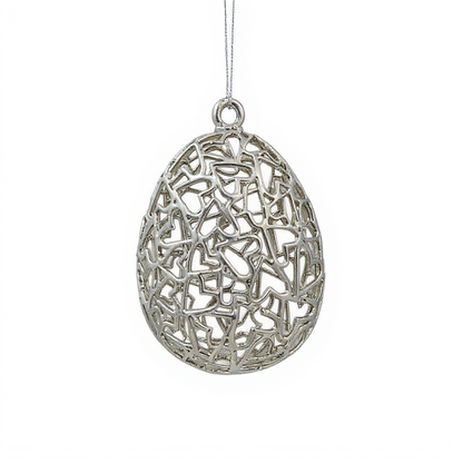 Silver Christmas Ornaments – Metallic Holiday Baubles (Set 2)