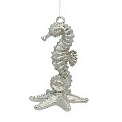 Silver Christmas Ornaments – Metallic Holiday Baubles (Set 2)