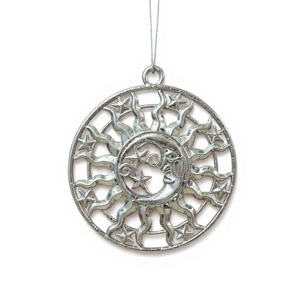 Silver Christmas Ornaments – Metallic Holiday Baubles (Set 2)