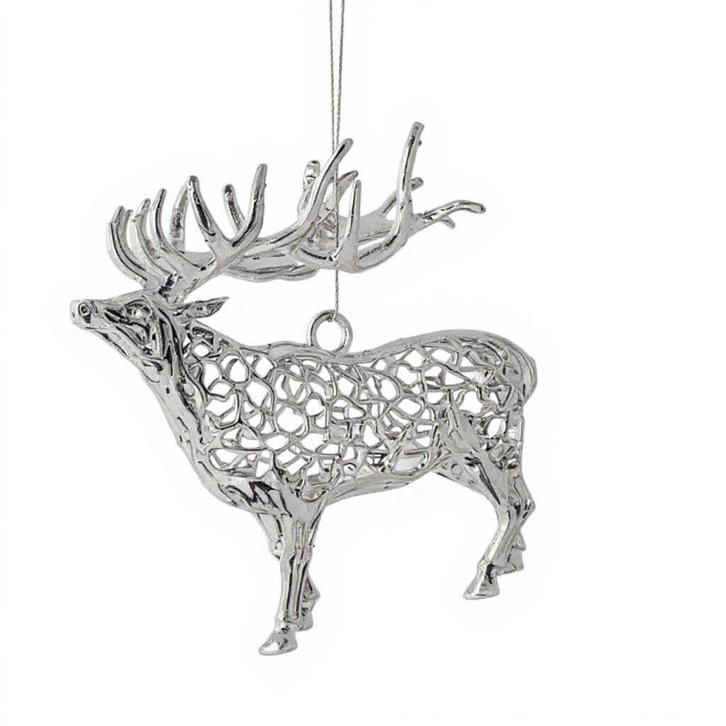 Silver Christmas Ornaments – Metallic Holiday Baubles (Set 1)