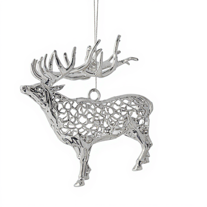 Silver Christmas Ornaments – Metallic Holiday Baubles (Set 1)