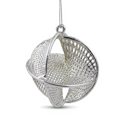 Silver Christmas Ornaments – Metallic Holiday Baubles (Set 1)