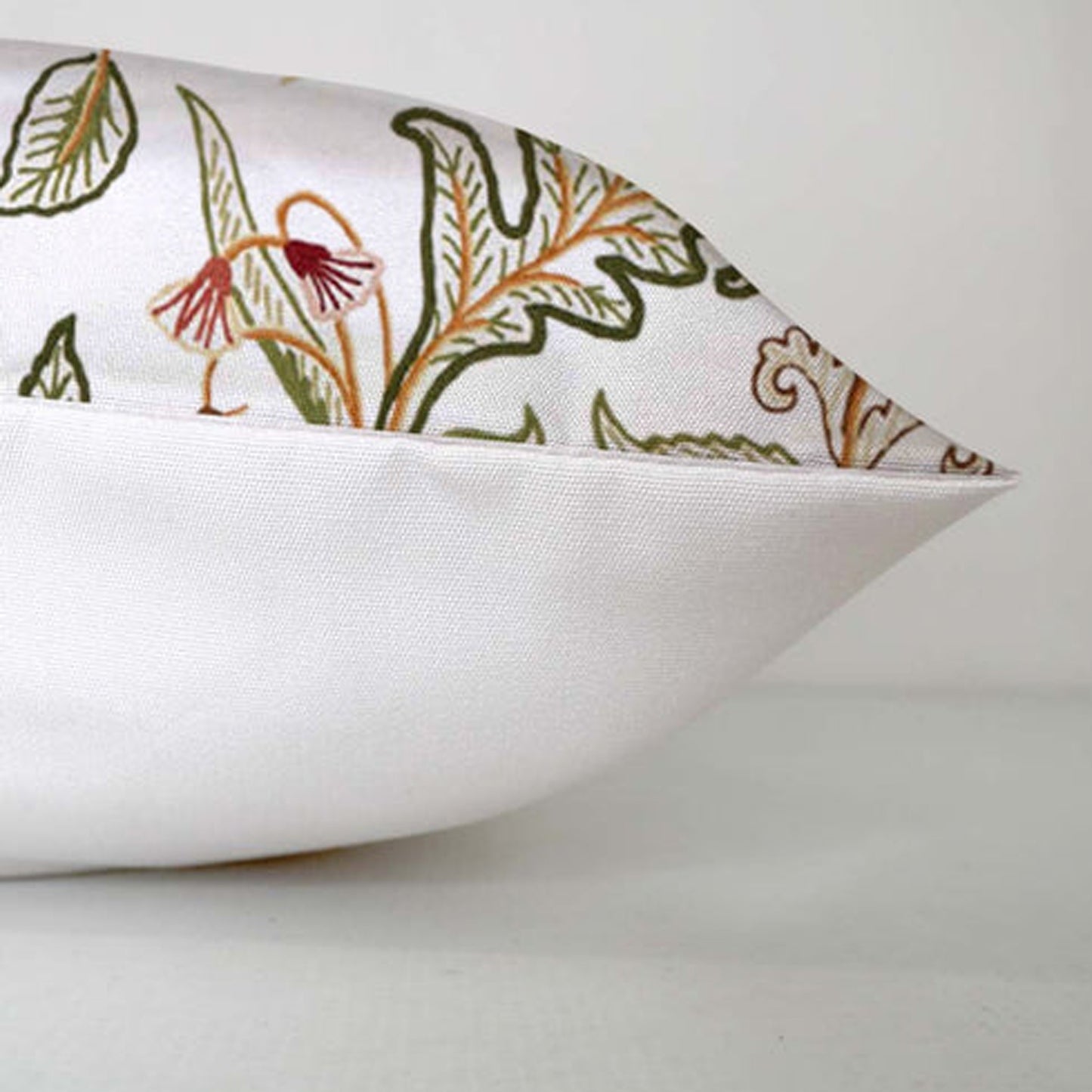 Margo  - Set of 4 Pieces | Cotton Linen Fabric | Crewel Embroidered | Pillow/Cushion Cover Set | With or Without Insert