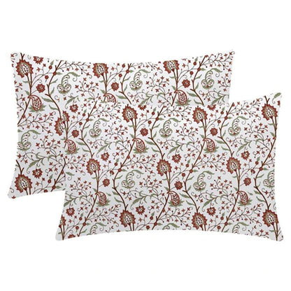 Maria  - Set of 4 Pieces | Cotton Linen Fabric | Crewel Embroidered | Pillow/Cushion Cover Set | With or Without Insert
