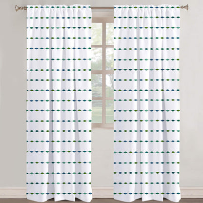 Marigold - Set of 2 Panels Crewel Embroidered Curtains | Linen Cotton Mix | Fully Embroidered | Lined