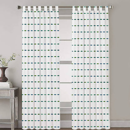 Marigold - Set of 2 Panels Crewel Embroidered Curtains | Linen Cotton Mix | Fully Embroidered | Lined