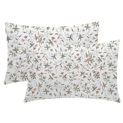 Mercy  - Set of 4 Pieces | Cotton Linen Fabric | Crewel Embroidered | Pillow/Cushion Cover Set | With or Without Insert