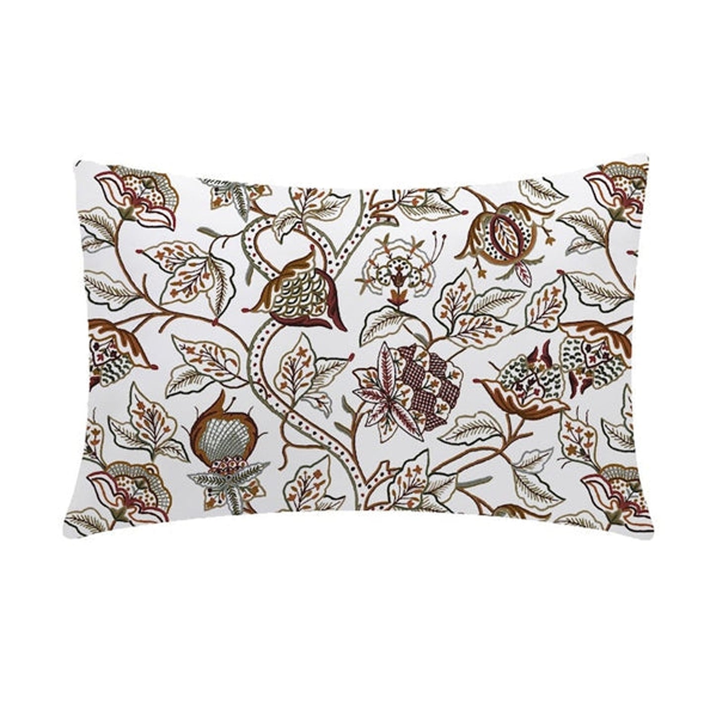 Miley  - Set of 4 Pieces | Cotton Linen Fabric | Crewel Embroidered | Pillow/Cushion Cover Set | With or Without Insert