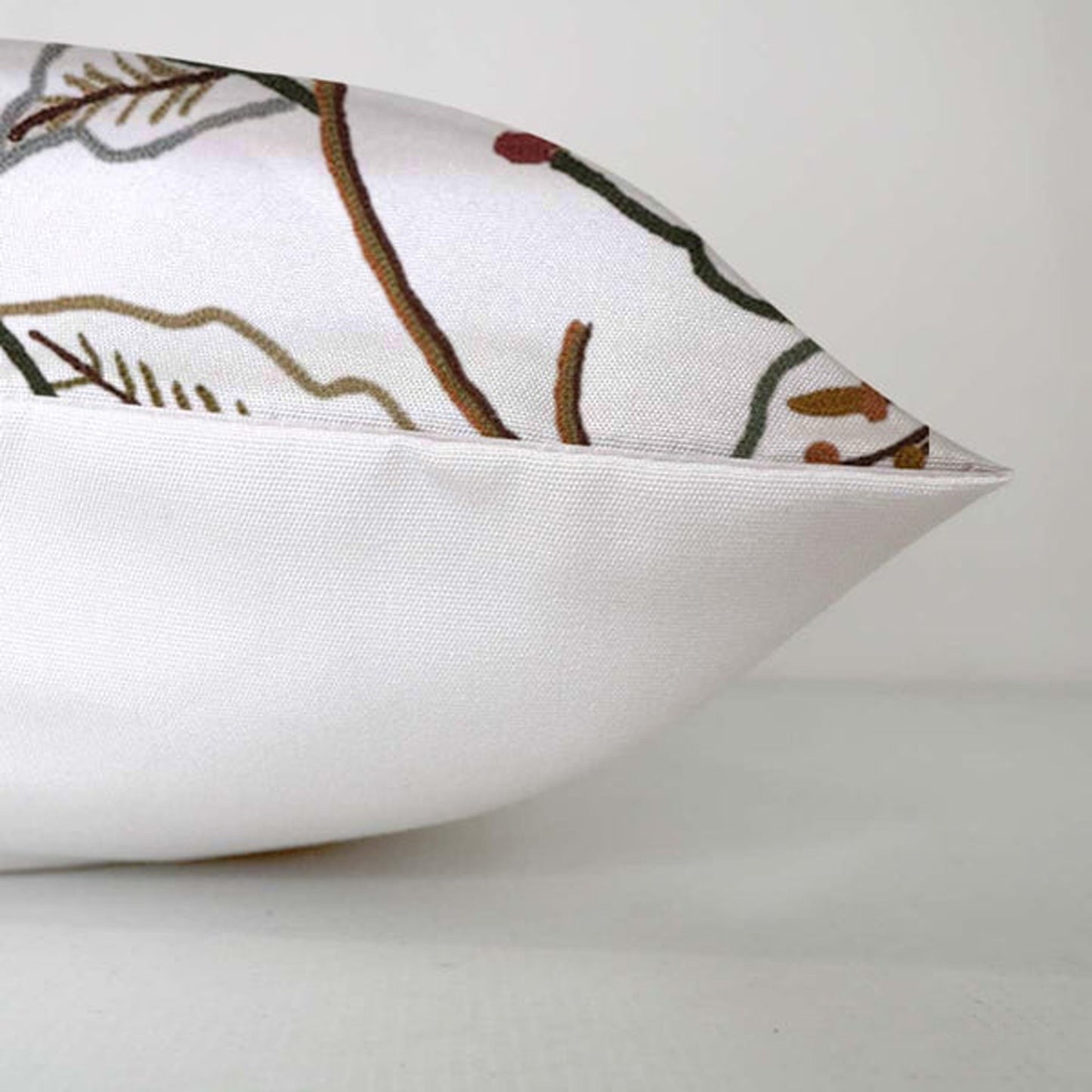 Miley  - Set of 4 Pieces | Cotton Linen Fabric | Crewel Embroidered | Pillow/Cushion Cover Set | With or Without Insert