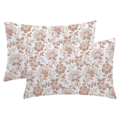 Mira  - Set of 4 Pieces | Cotton Linen Fabric | Crewel Embroidered | Pillow/Cushion Cover Set | With or Without Insert