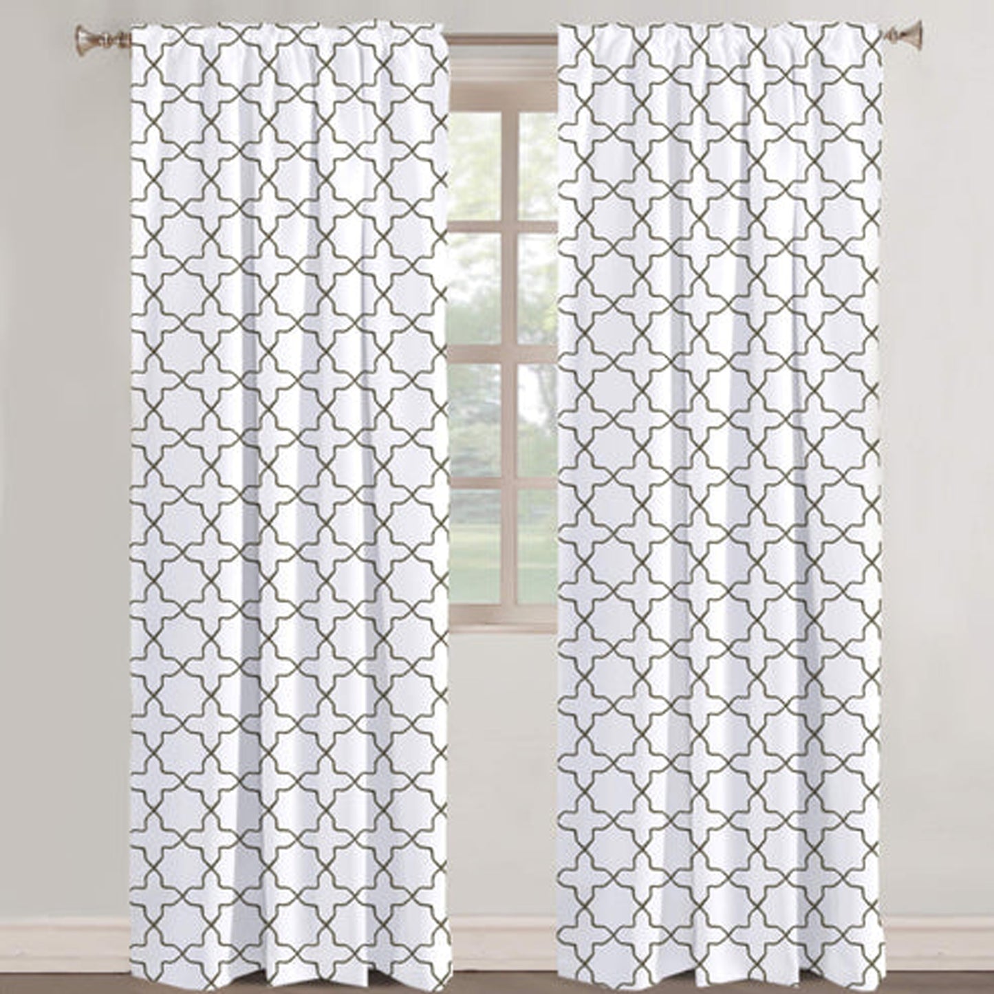 Ondine - Set of 2 Panels Crewel Embroidered Curtains | Linen Cotton Mix | Fully Embroidered | Lined