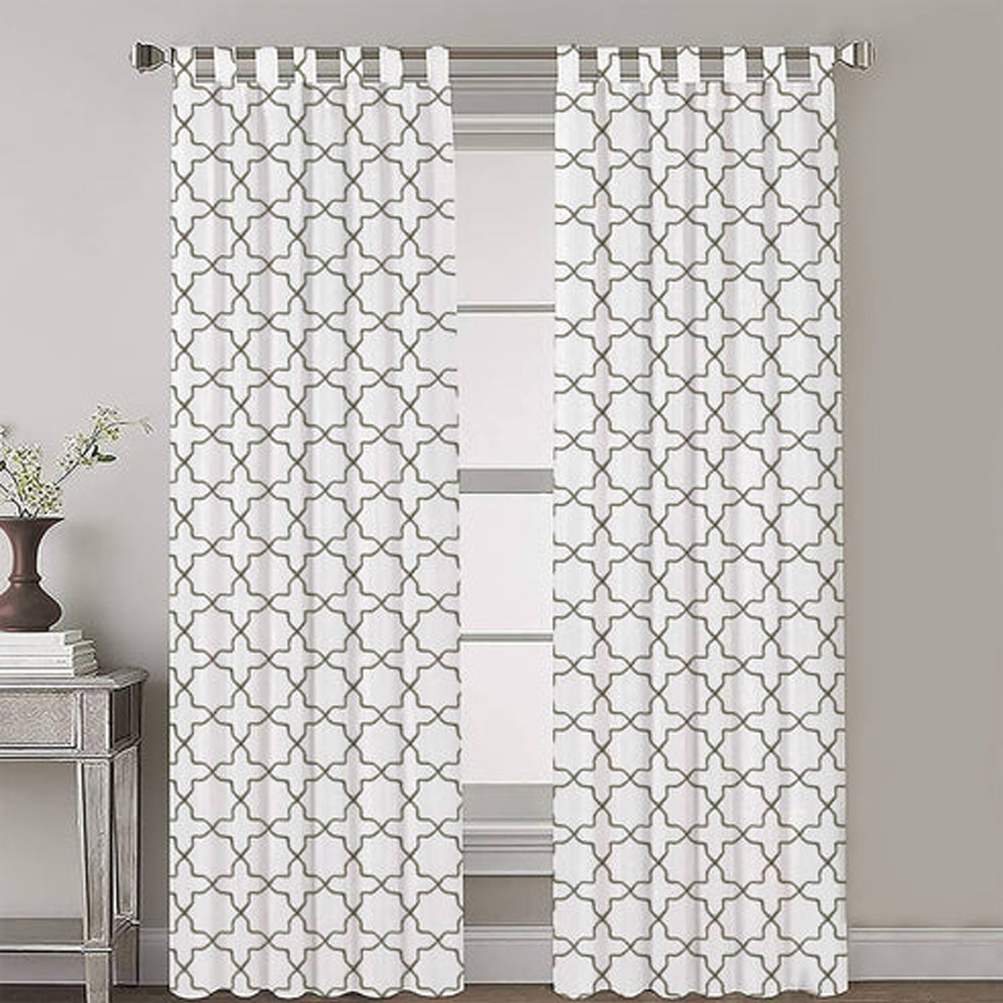 Ondine - Set of 2 Panels Crewel Embroidered Curtains | Linen Cotton Mix | Fully Embroidered | Lined