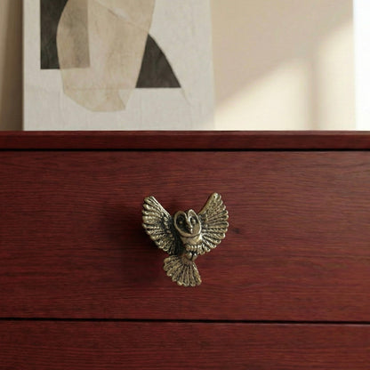 Antique Brass Owl Drawer Knobs