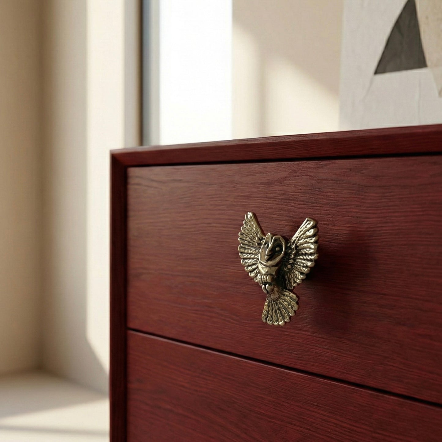 Antique Brass Owl Drawer Knobs