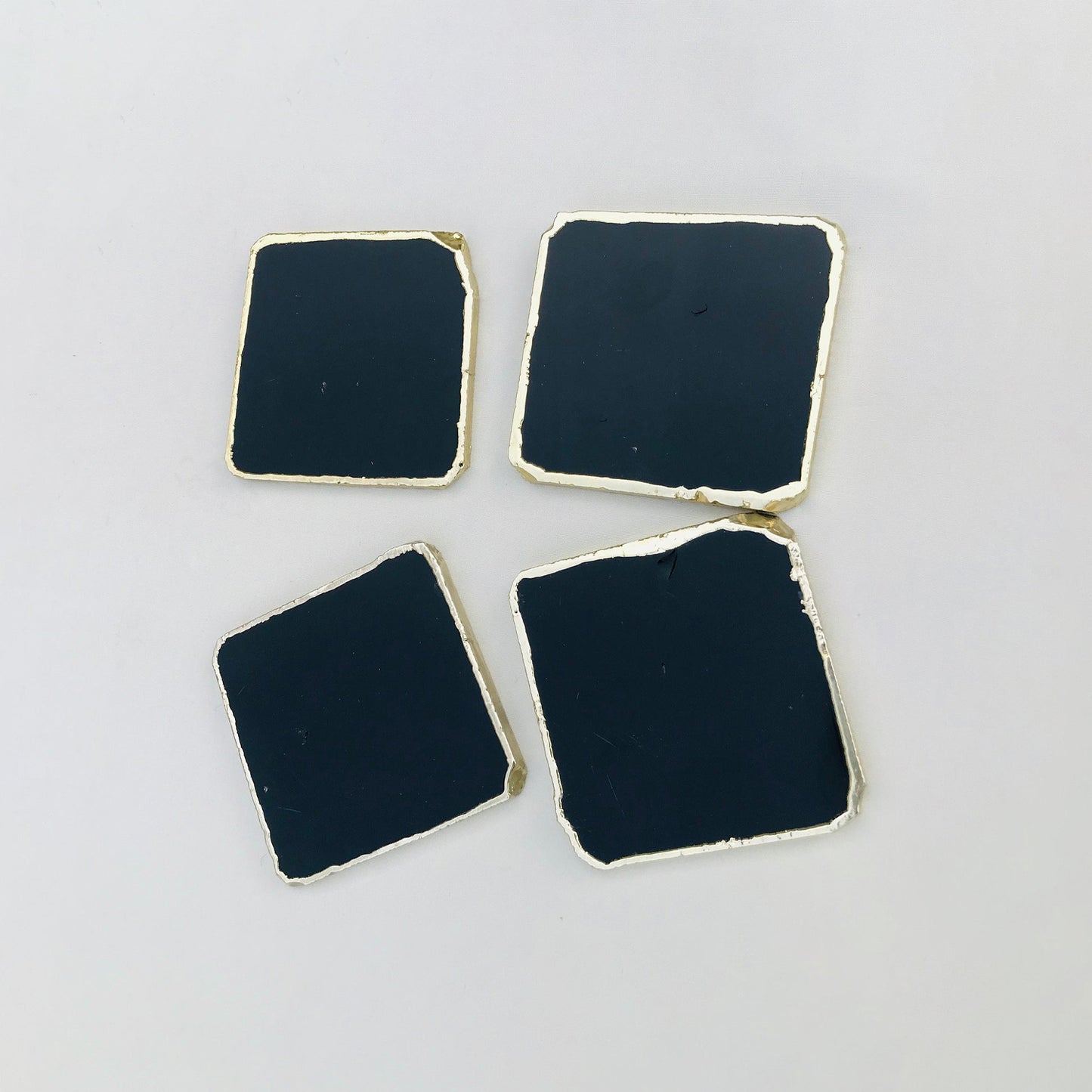 Black Agate - Set of 4 Large Coasters/Personalised Momentos