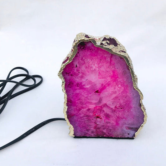 Pink Plated Agate Bookends