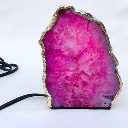 Pink Plated Agate Bookends