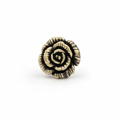 Antique Brass Rose Drawer Knobs