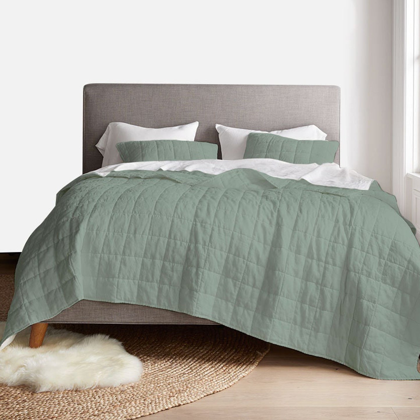 Box stitch - Pure Cotton Sateen Quilt Sets