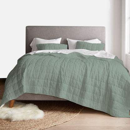 Box stitch - Pure Cotton Sateen Quilt Sets