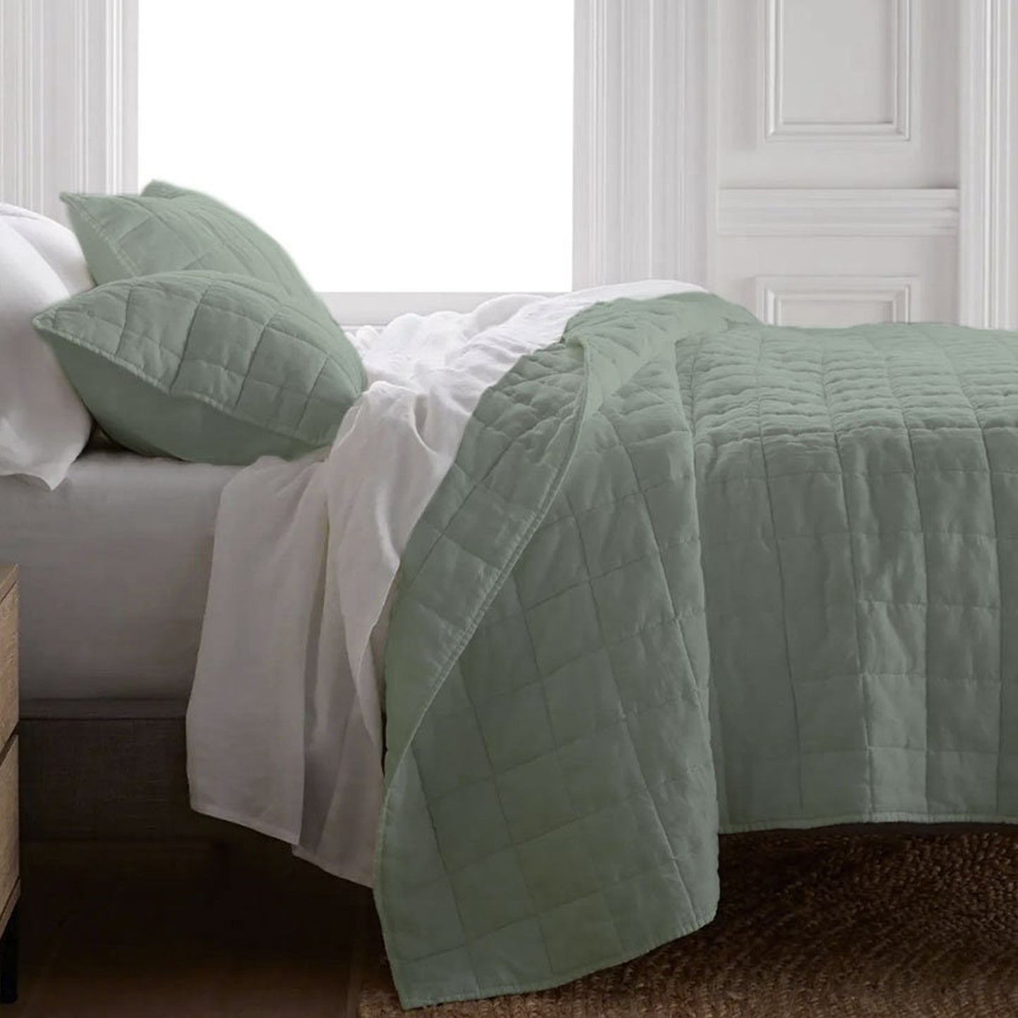 Box stitch - Pure Cotton Sateen Quilt Sets
