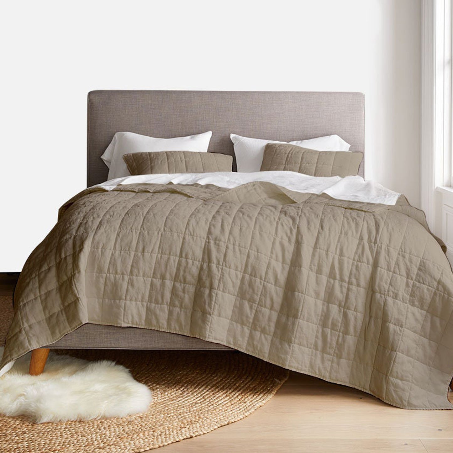Box stitch - Pure Cotton Sateen Quilt Sets