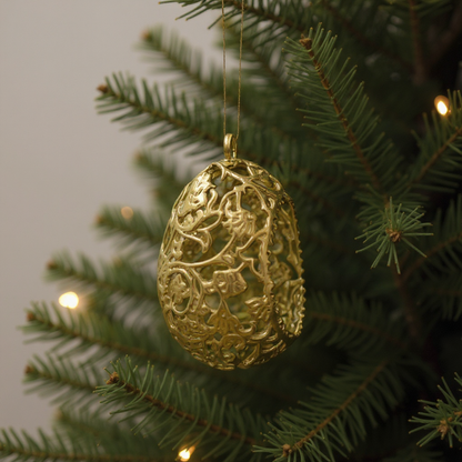 Gold Christmas Ornaments – Metallic Holiday Baubles (Set 2)