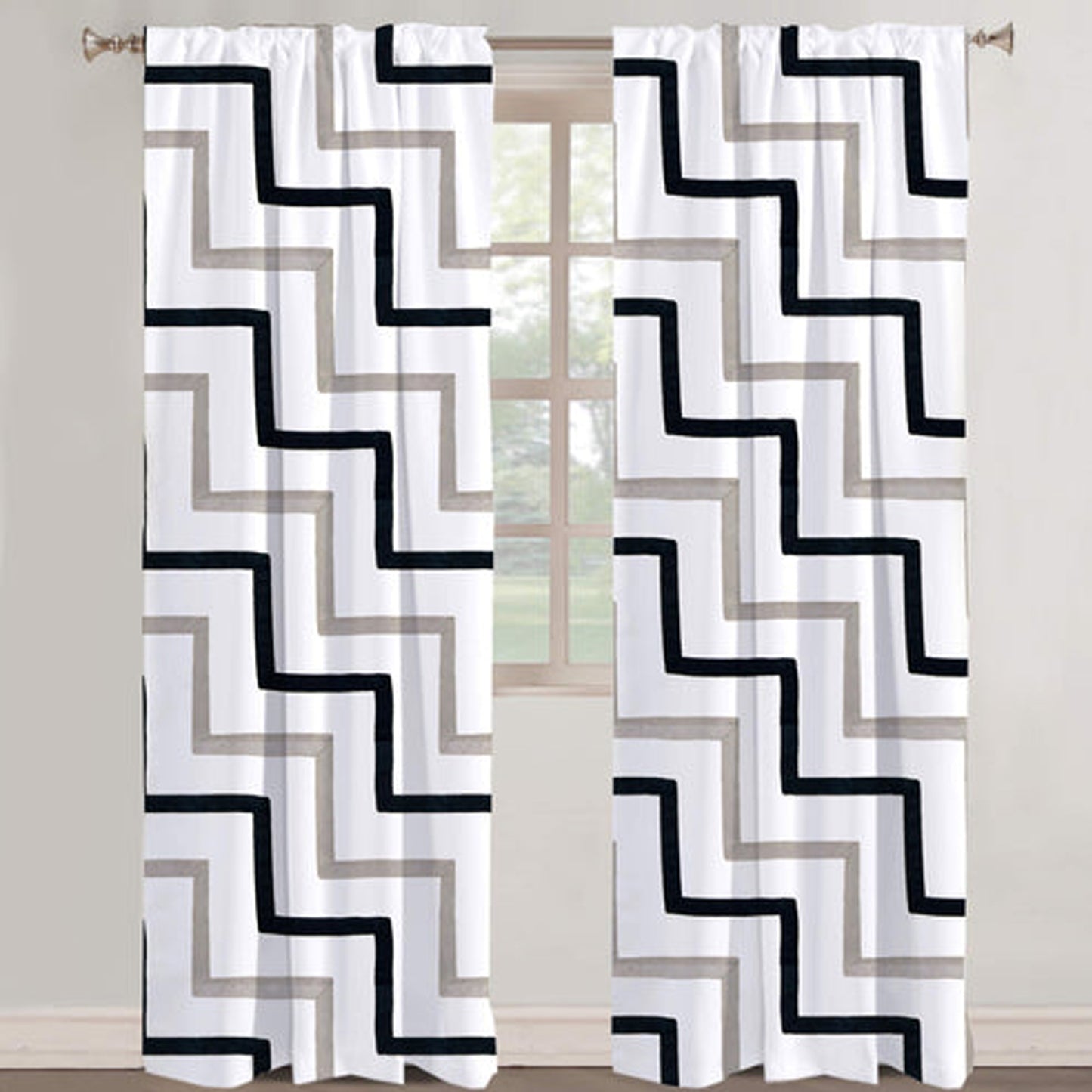 Zenobia - Set of 2 Panels Crewel Embroidered Curtains | Linen Cotton Mix | Fully Embroidered | Lined
