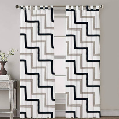 Zenobia - Set of 2 Panels Crewel Embroidered Curtains | Linen Cotton Mix | Fully Embroidered | Lined