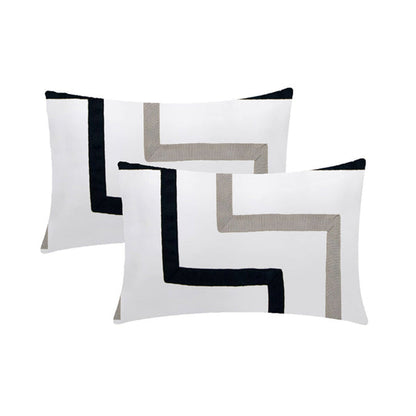Zenobia  - Set of 4 Pieces | Cotton Linen Fabric | Crewel Embroidered | Pillow/Cushion Cover Set | With or Without Insert
